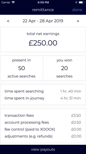 Driver app - payments