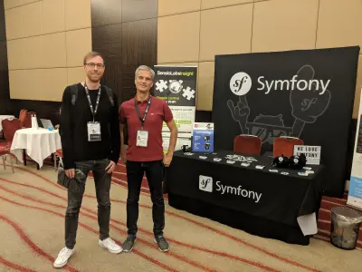 Chris and Fabien at SymfonyLive