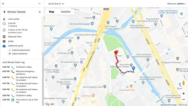 Remote worker app - audit trail and asset tracking