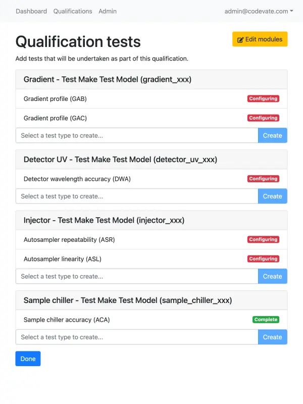 Web portal qualification configuration