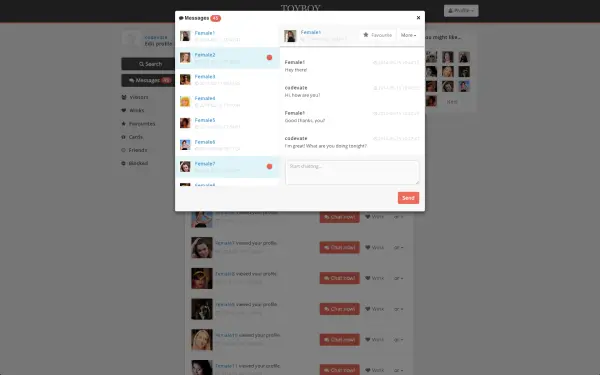 Social networking platform - realtime messaging