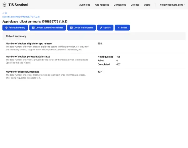 Cloud portal app release system