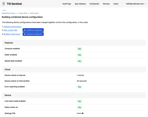 Cloud portal device configuration